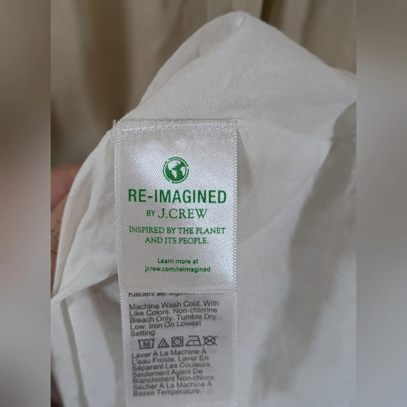 J Crew Factory square neck tiered sundress with pockets tan/white/black, size 00 - Picture 7 of 10